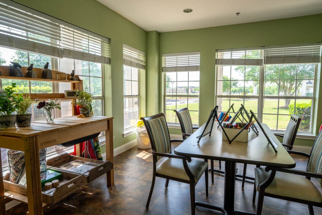 Bright Activity Room at Assisted Living in Tomball Texas