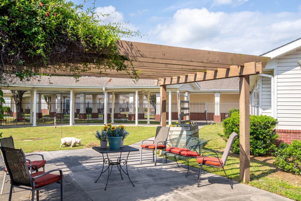 Covered Patio Area for Seniors Living Independently