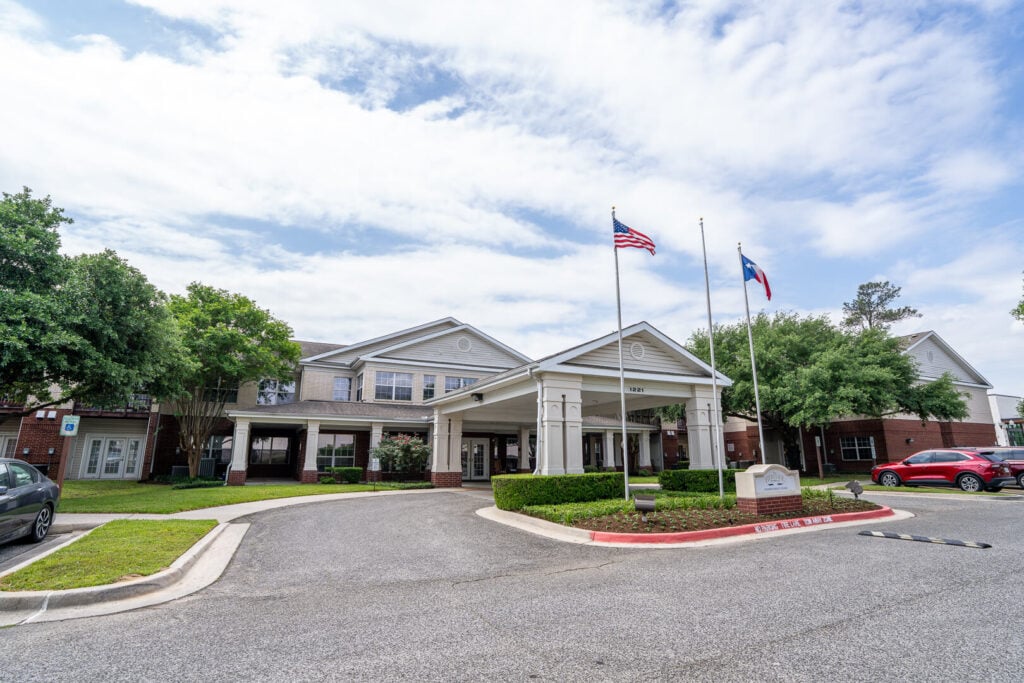 Modern Facility Exterior for Senior Living in Tomball