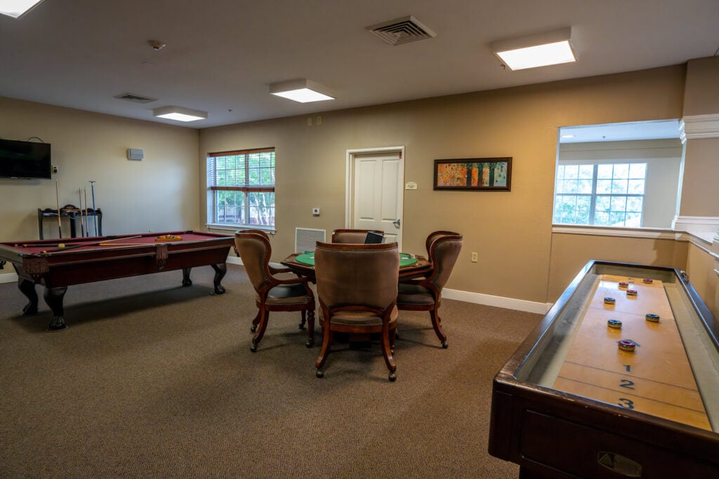 Recreation Room at Assisted Living in Tomball Texas