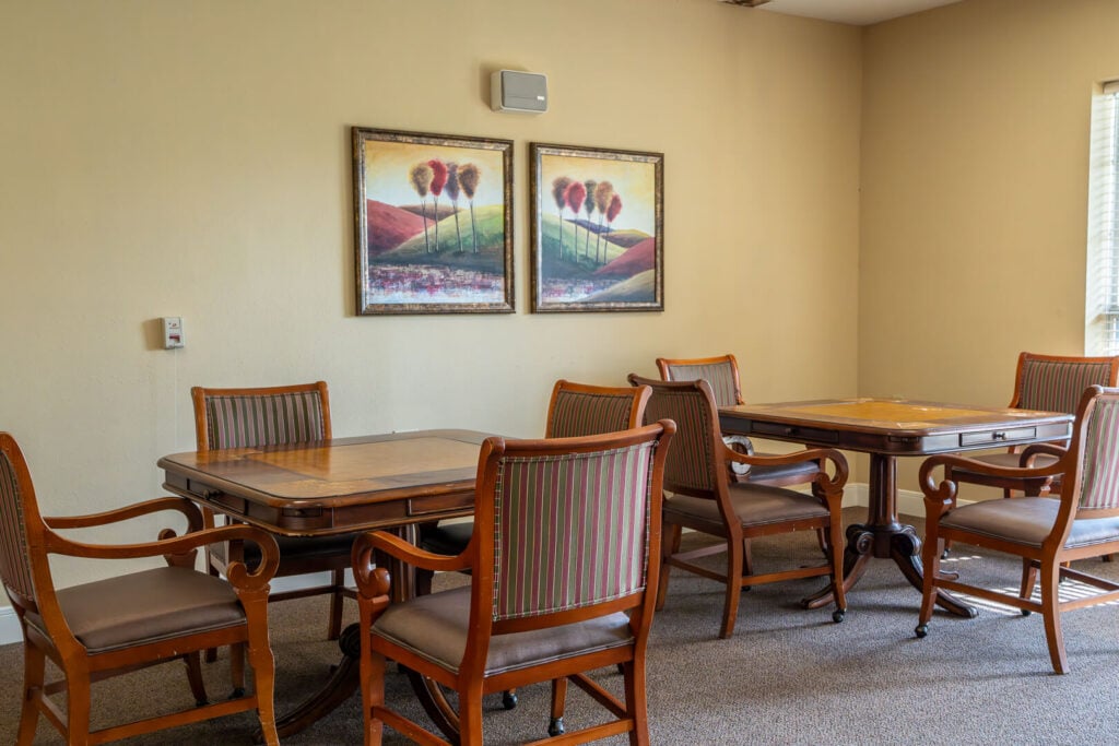 Private Game Room at Assisted Living Community