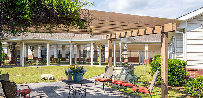 Courtyard in Main Street Nursing Home